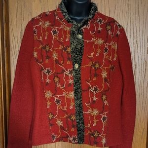 Canvasback Wool Blazer Jacket Embroidered Winter Career Casual‎ Made In USA XL